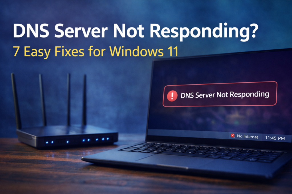 DNS Server Not Responding error on Windows 11 computer