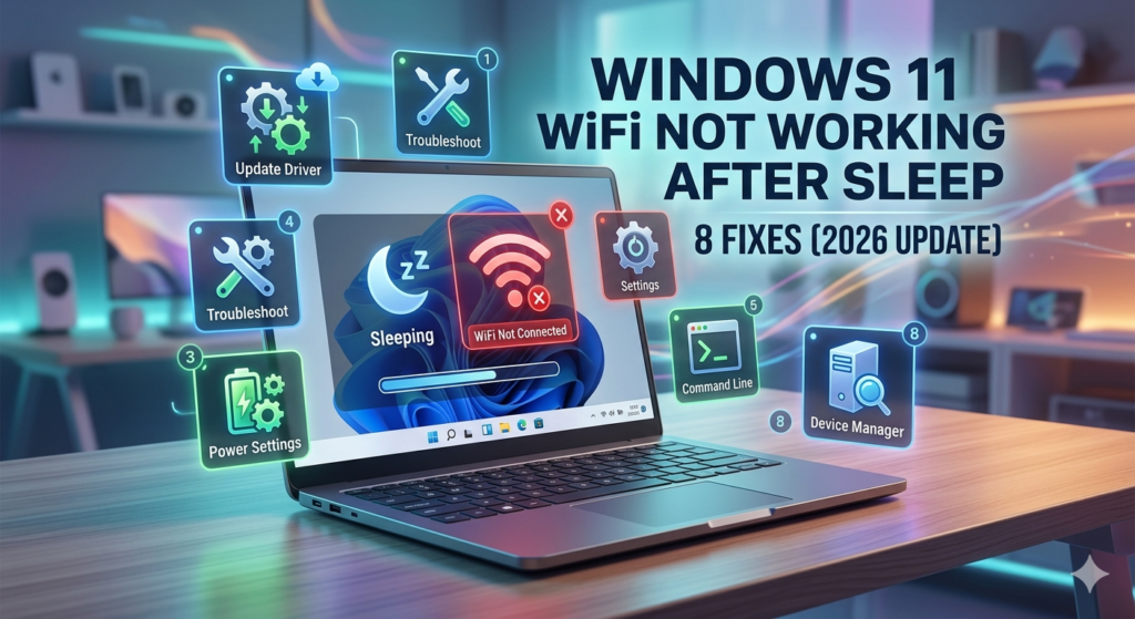 Windows 11 WiFi Not Working After Sleep – 8 Fixes (2026)