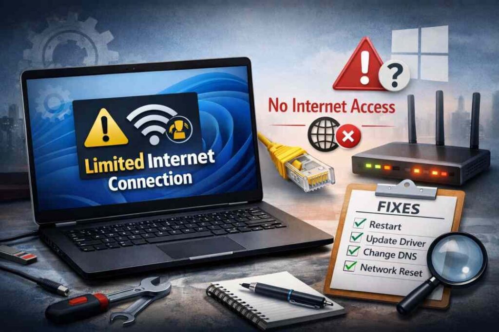 windows 11 limited internet connection fix