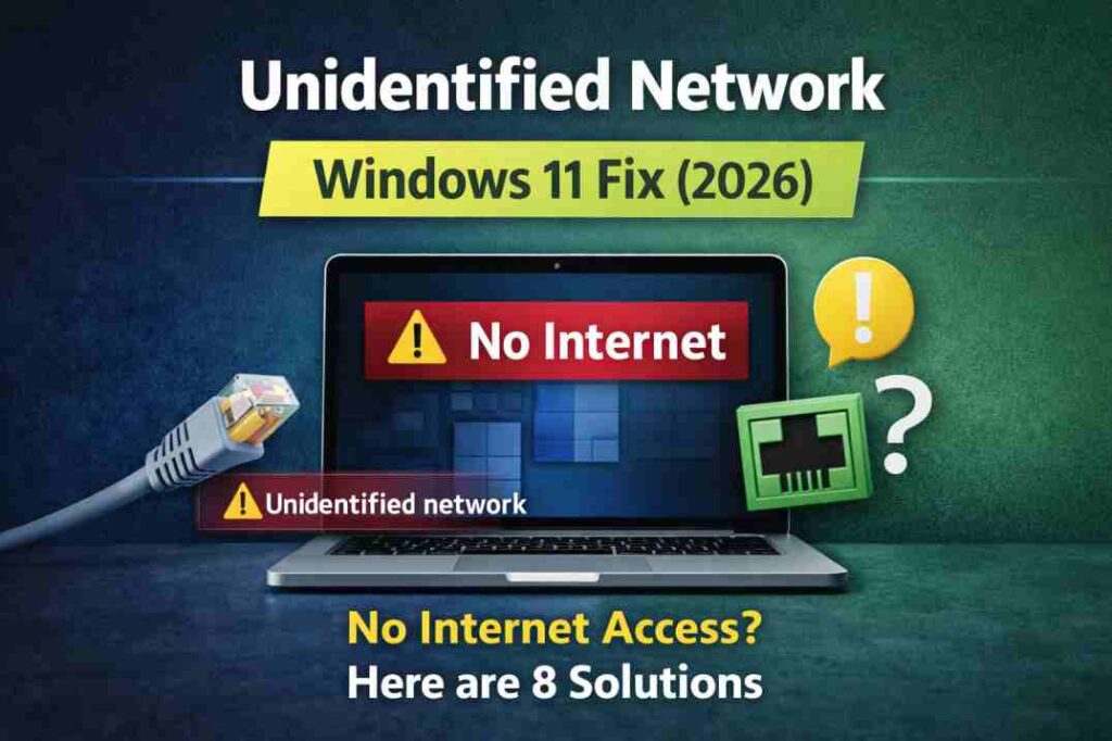 ethernet unidentified network windows 11 fix static ip tcp ip reset solution