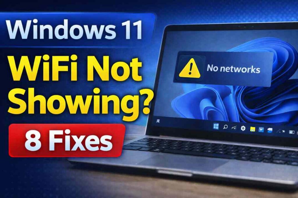 windows 11 wifi not showing networks fix 8 solutions