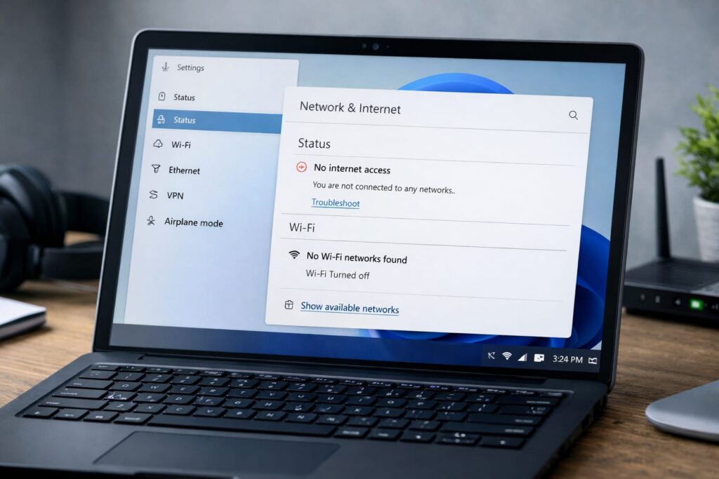 Windows 11 WiFi option missing fix guide