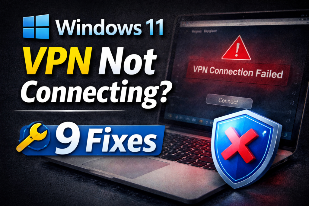 vpn not connecting windows 11 fix vpn connection failed error solution