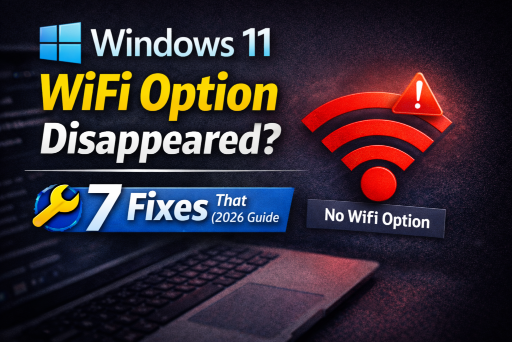 windows 11 wifi option disappeared fix no wifi icon adapter missing problem solution